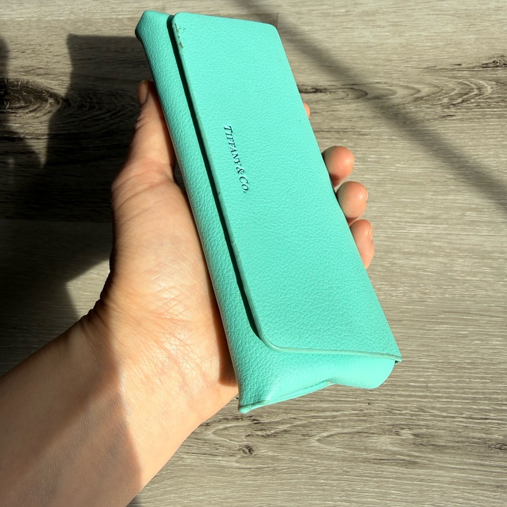 Tiffany & Co. Glasses Case and Wipe Cloth, Aqua Blue - Picture 6 of 17